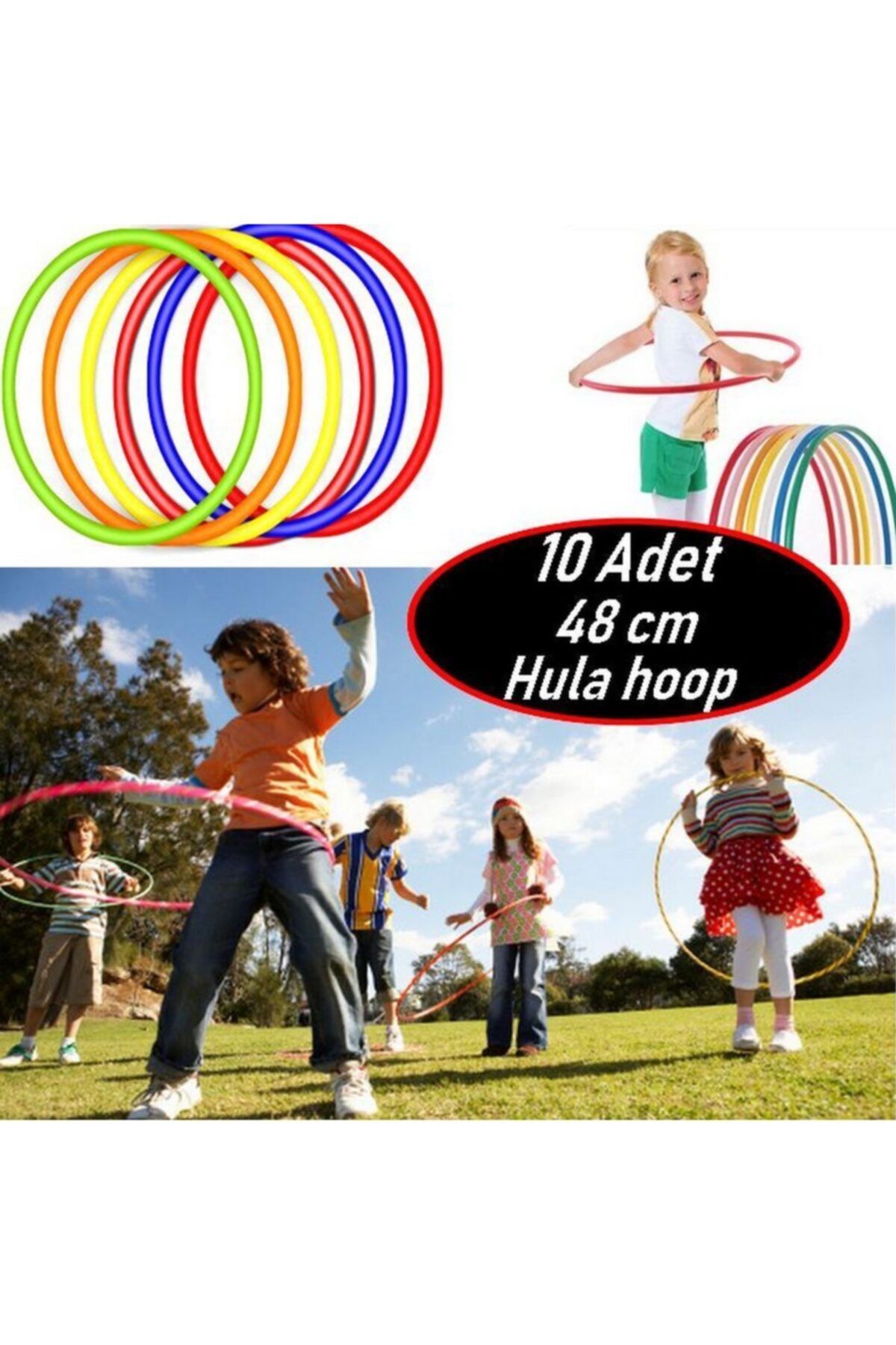 Neler Geldi Neler 10 Adet Hulahop Renkli Hula Hop 48 Cm Hulalop Çember Jimnastik Çemberi Hulohop