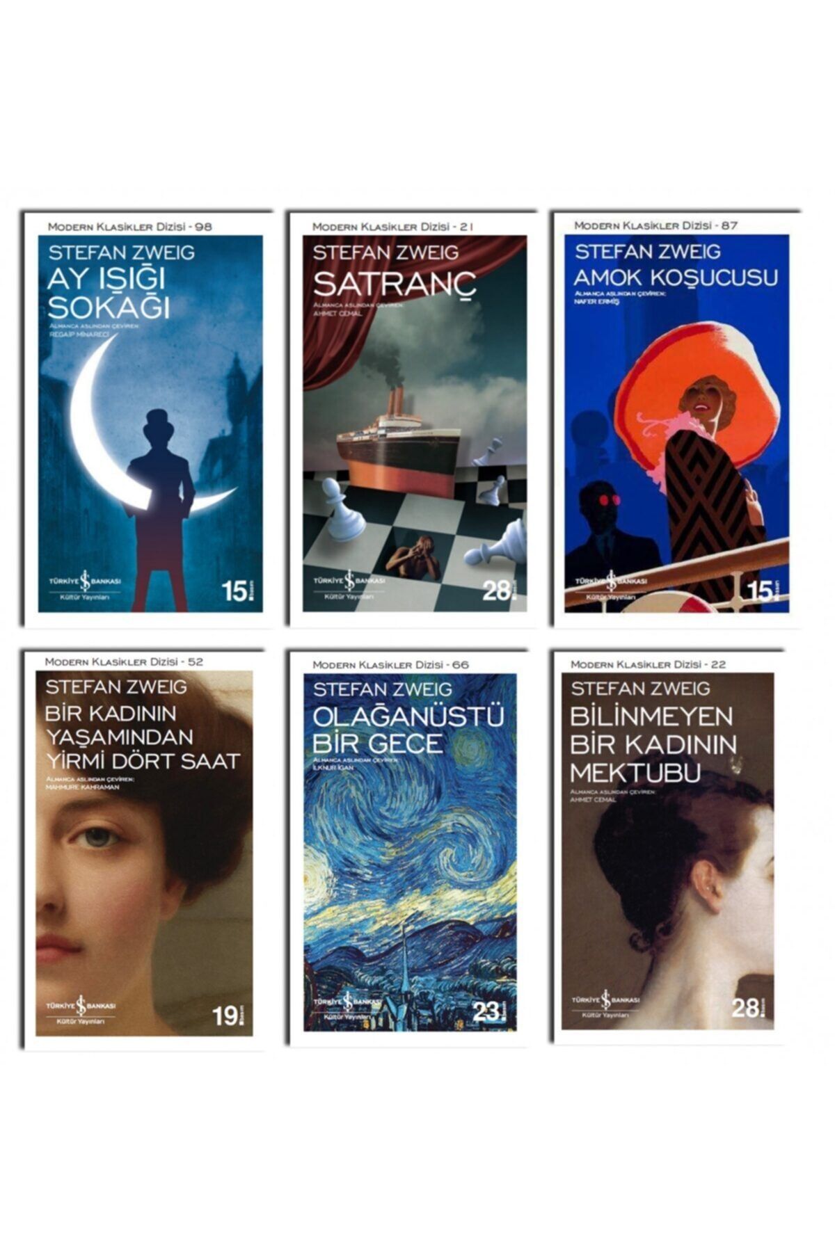 Türkiye İş Bankası Kültür Yayınları Satranç Stefan Zweig 6 Kitap Set