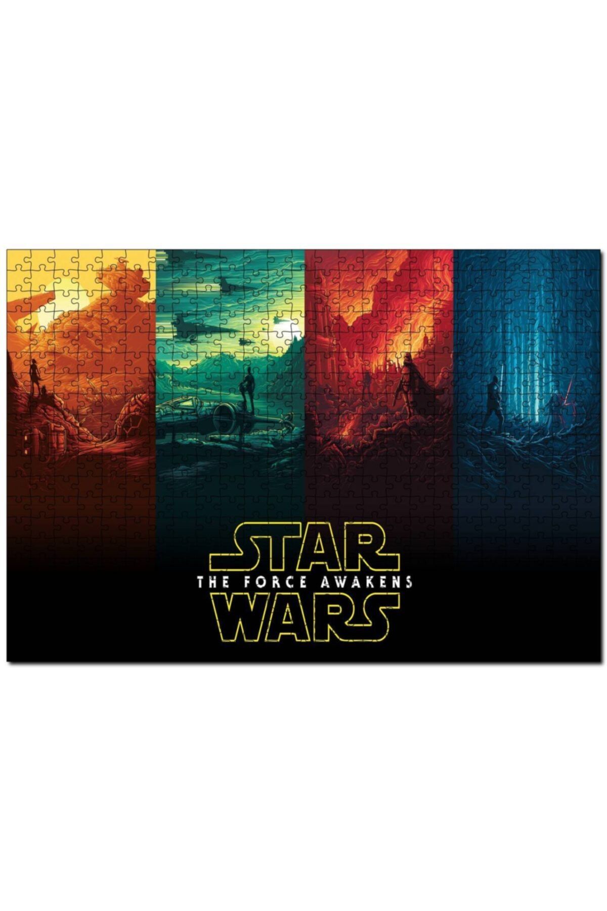 Cakapuzzle Star Wars Rey Finn Kylo Ren Han Solo Luke Skywalker 255 Parça Puzzle Yapboz Mdf