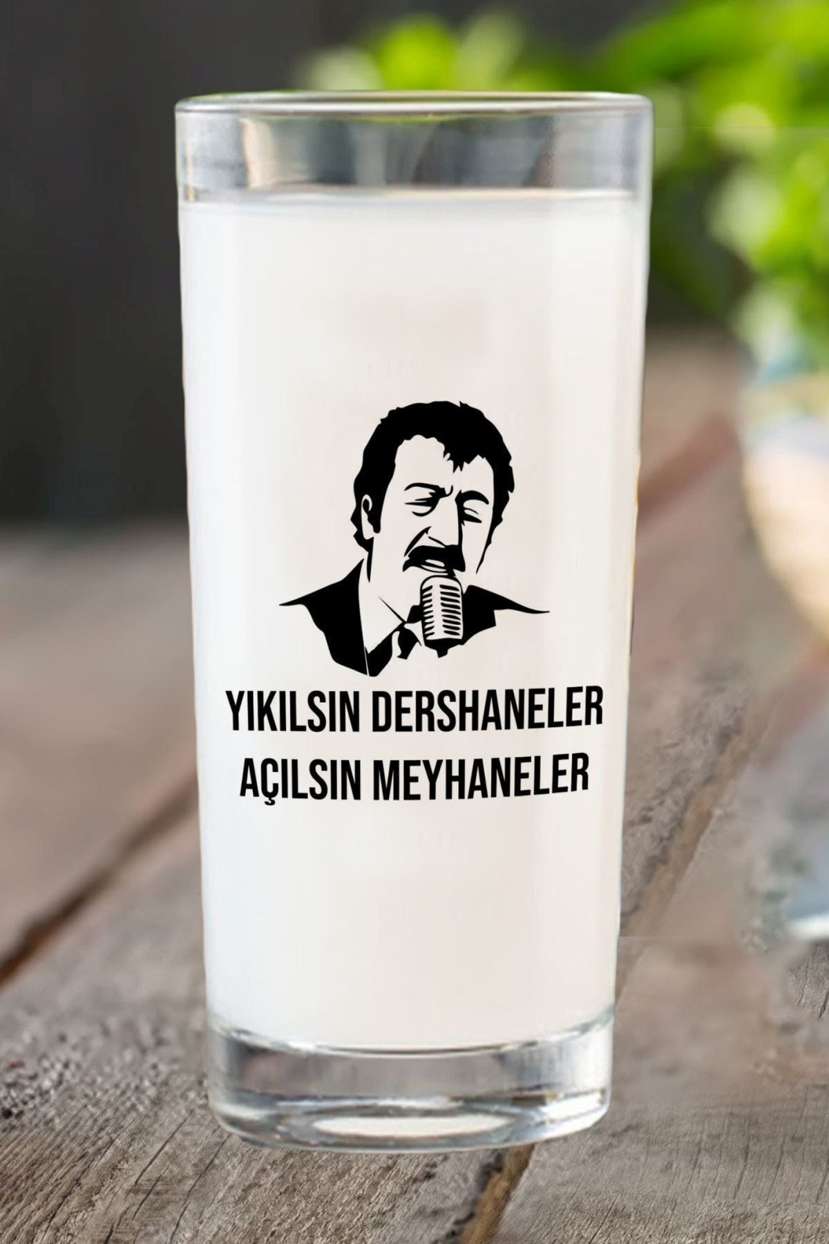 Ranadan Özel Tasarım Tekli Müslüm Gürses Yıkılsın Dershaneler Rakı Bardağı