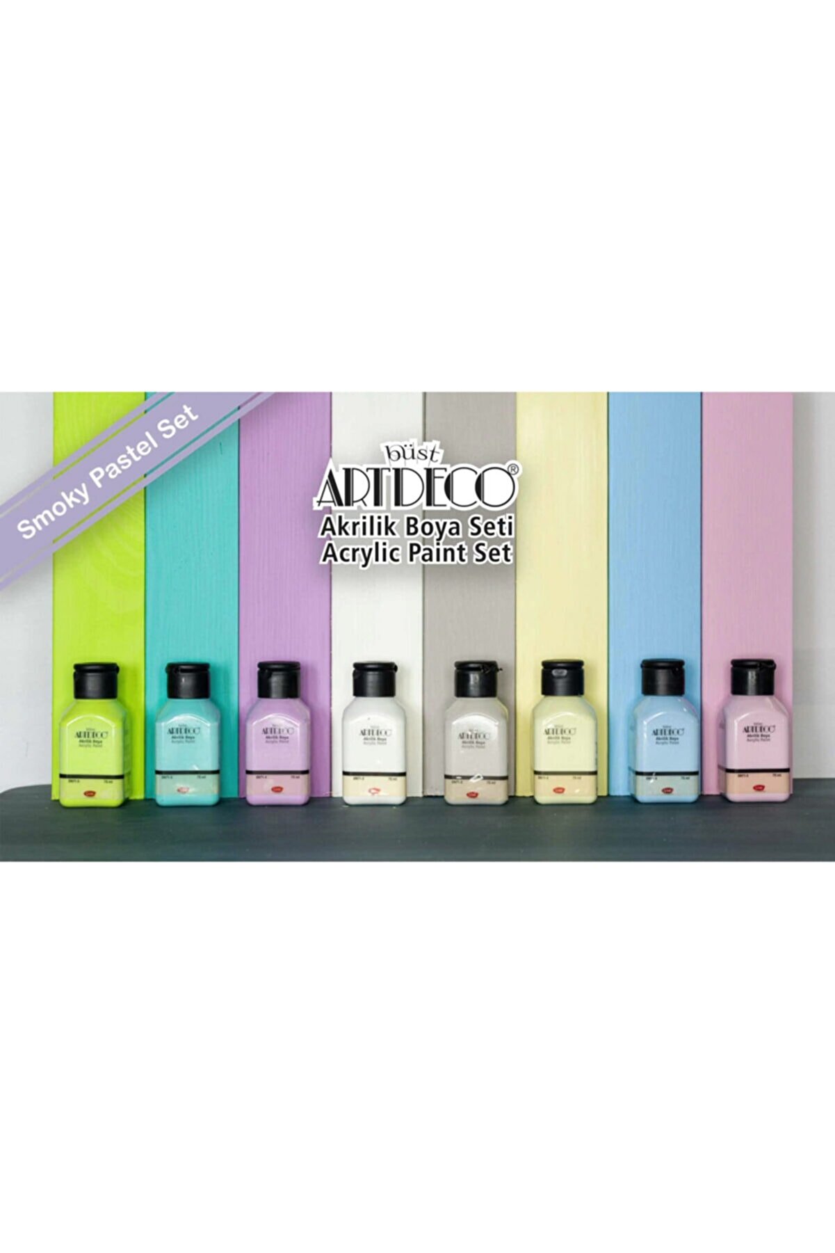 Artdeco New Edition Akrilik Boya 8x75ml Pastel Smoky Renkler Set