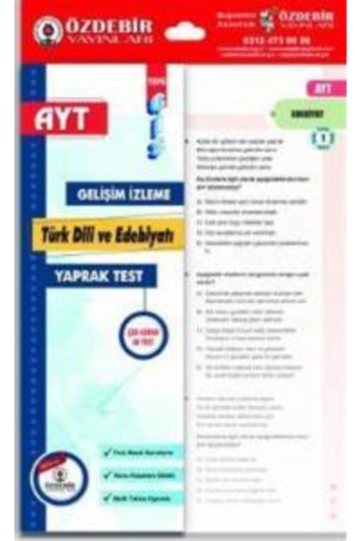 Genel Markalar Özdebir Ayt Edebiyat Gis Yaprak Test Mst04502