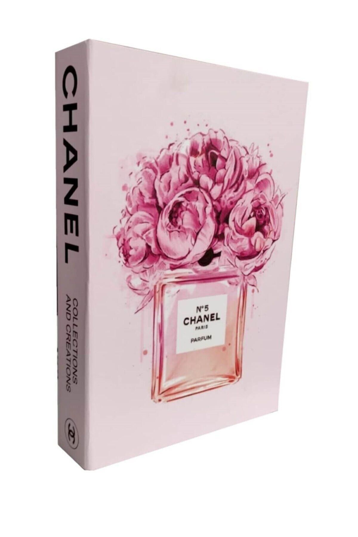 ARSİMA ACCESSORİES Dekoratif Chanel Perfume Kitap Görünümlü Kutu Pembe