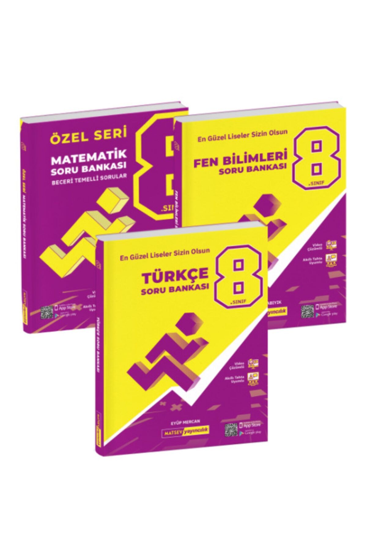 Matsev Yayıncılık 8.sınıf Matematik Özel Seri+fen+türkçe Soru Bankası
