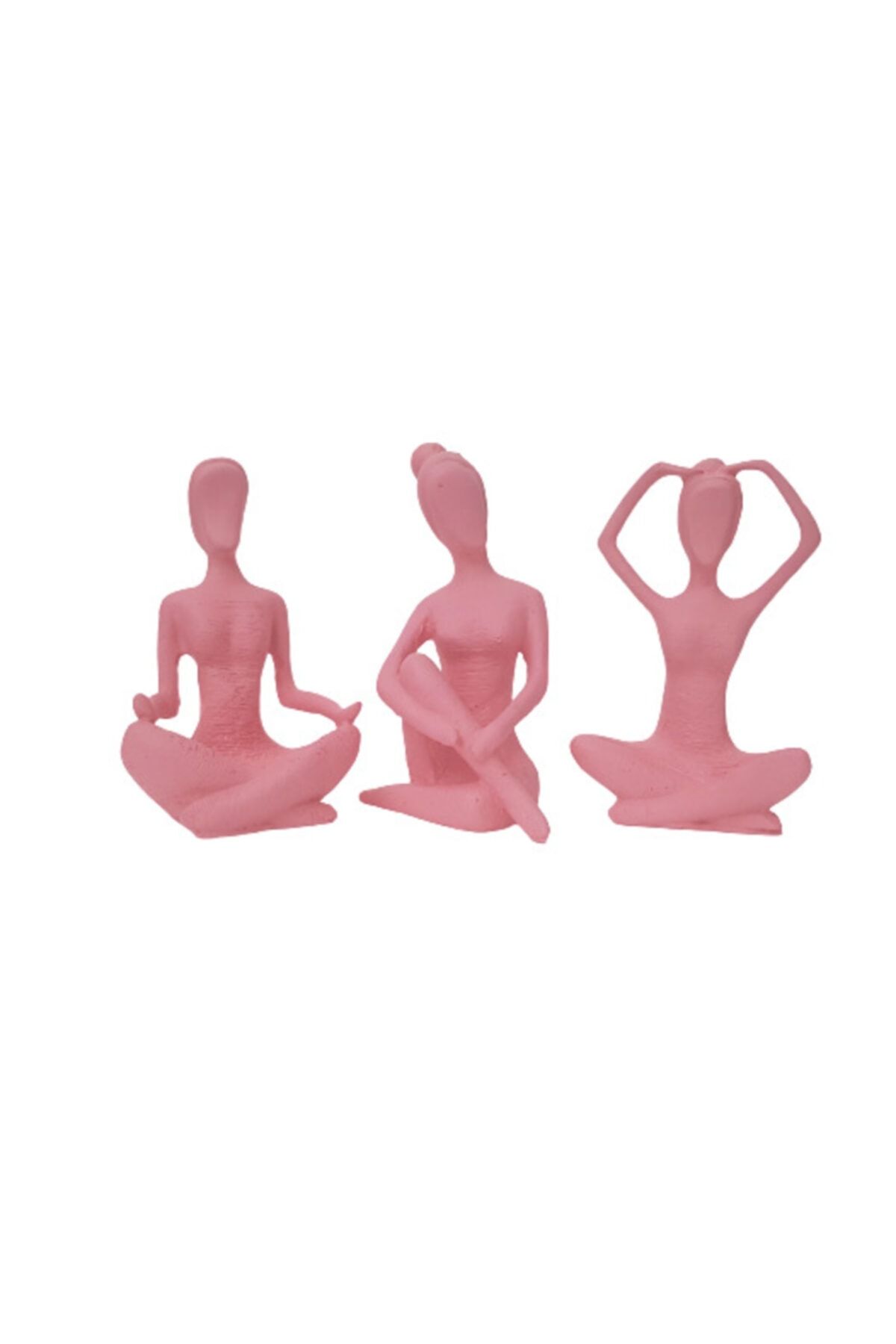 Arose Ab Ev Dekorasyon Üçlü Pembe Yogacı Kadın
