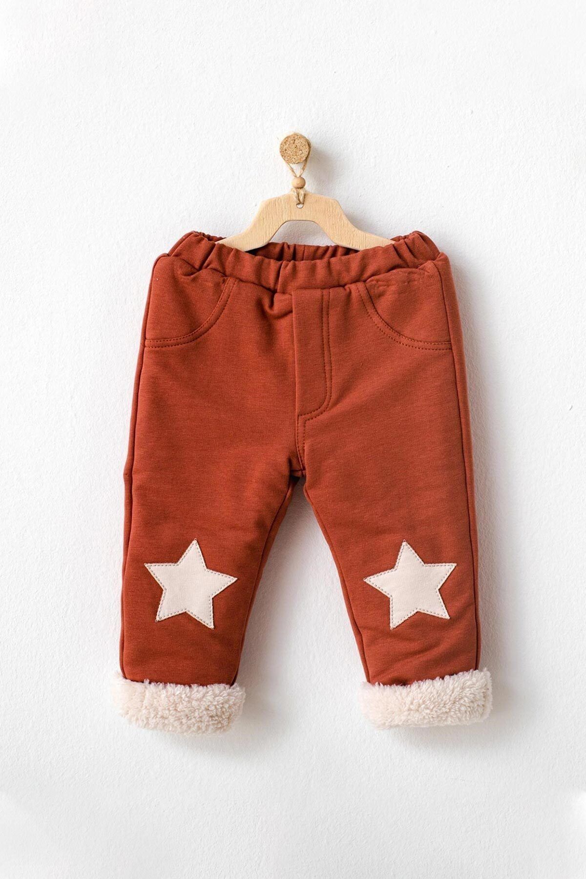 Andy Wawa Erkek Bebek Kışlık İçi Kürklü Pijama Tek Alt