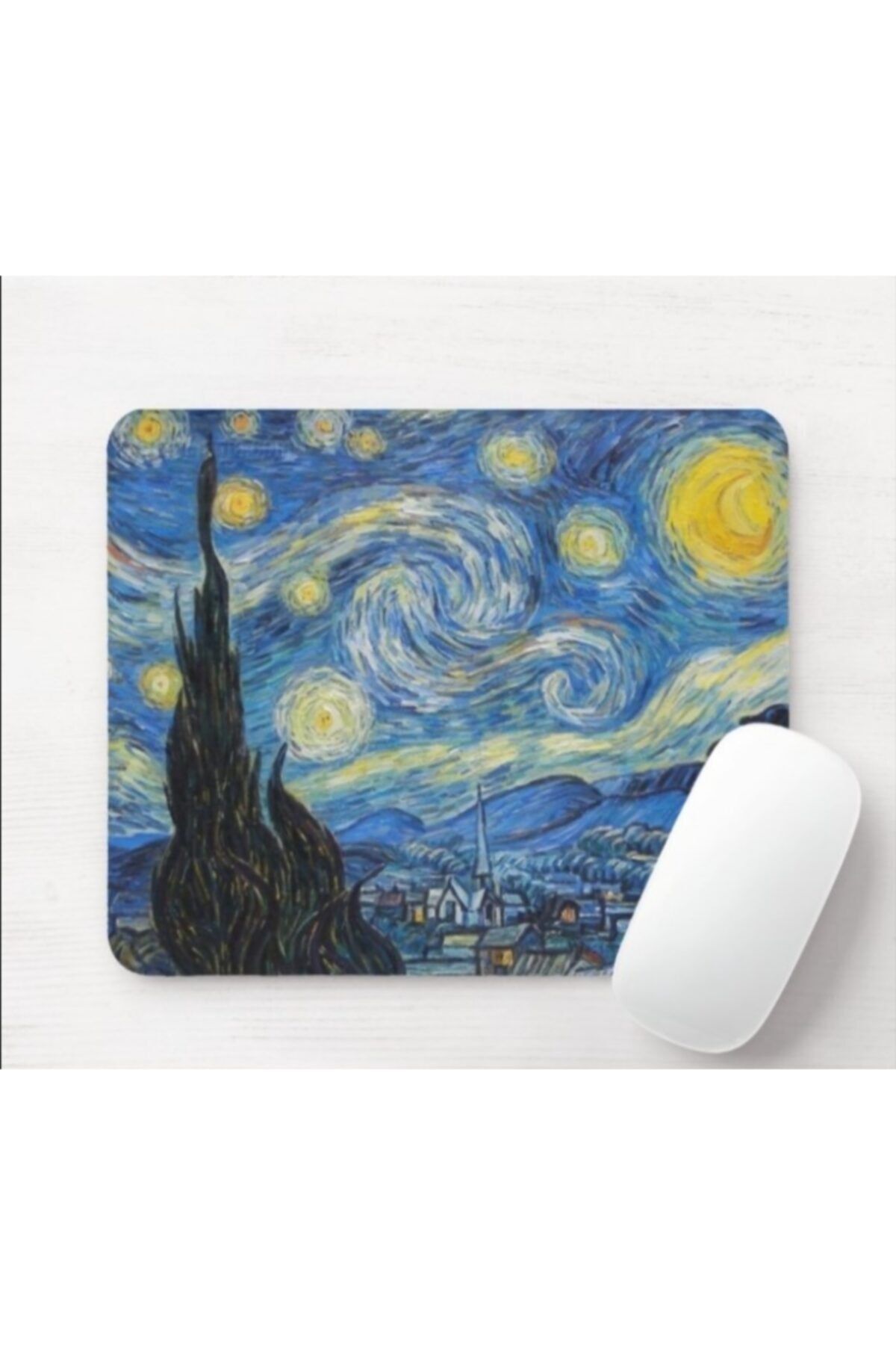 SEÇ Baskı Tasarım Van Gogh Yıldızlı Geceler Mouse Pad