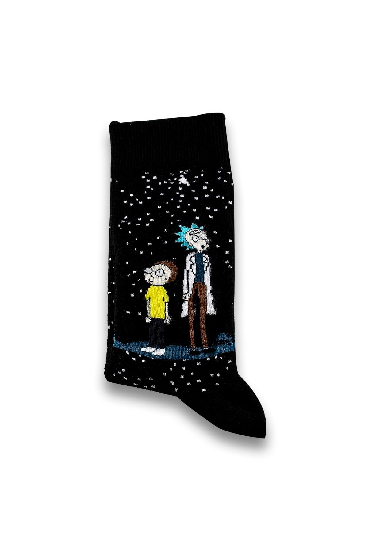 Socksarmy Unisex Siyah Rick And Morty Desenli Renkli Çorap