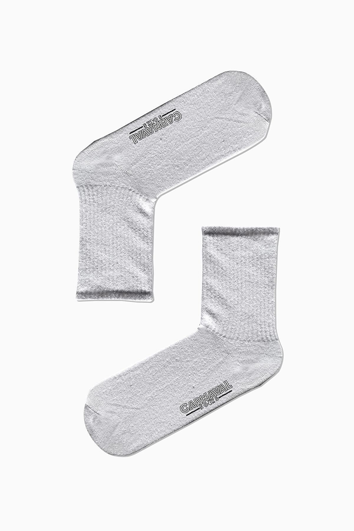 CARNAVAL SOCKS Düz Beyaz Desensiz Renkli Spor Çorap