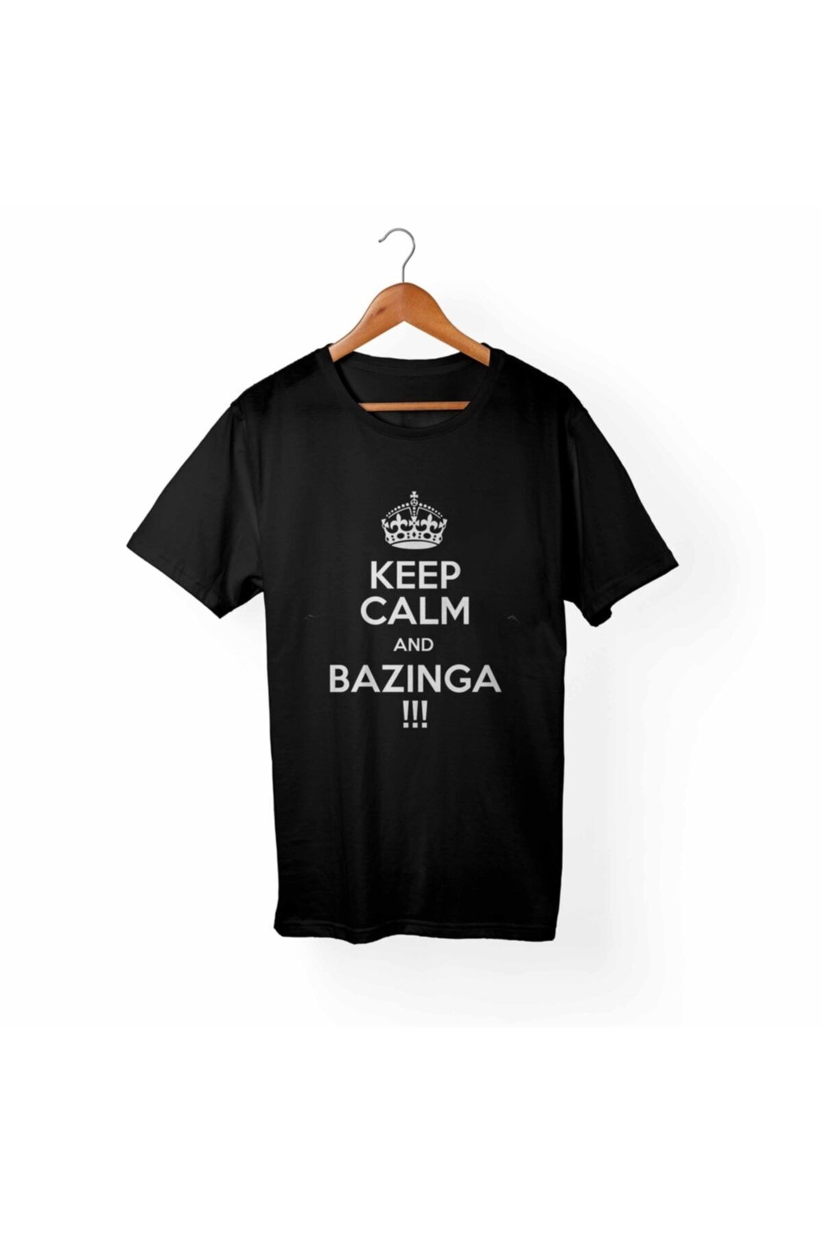 Alfa Tshirt Erkek Siyah Keep Calm Bazinga T-Shirt