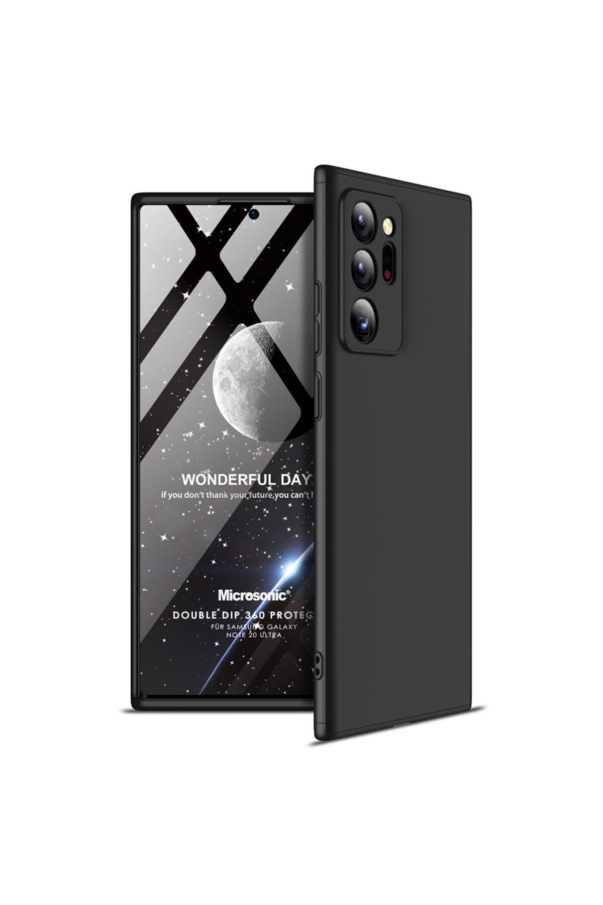 Microsonic Microsonic Galaxy Note 20 Ultra Kılıf Double Dip 360 Protective Siyah