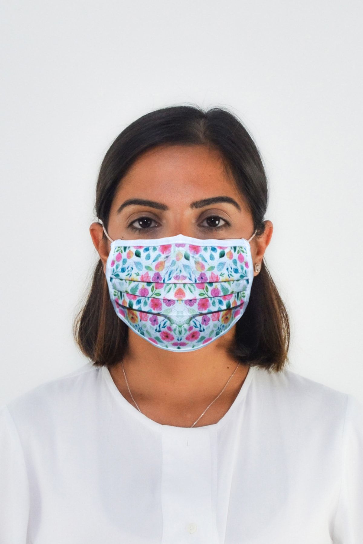 Schutz Düsseldorf Kadınlar Için Yıkanabilir Antiviral Ve Yüz Koruyucu Maske - Watercolor
