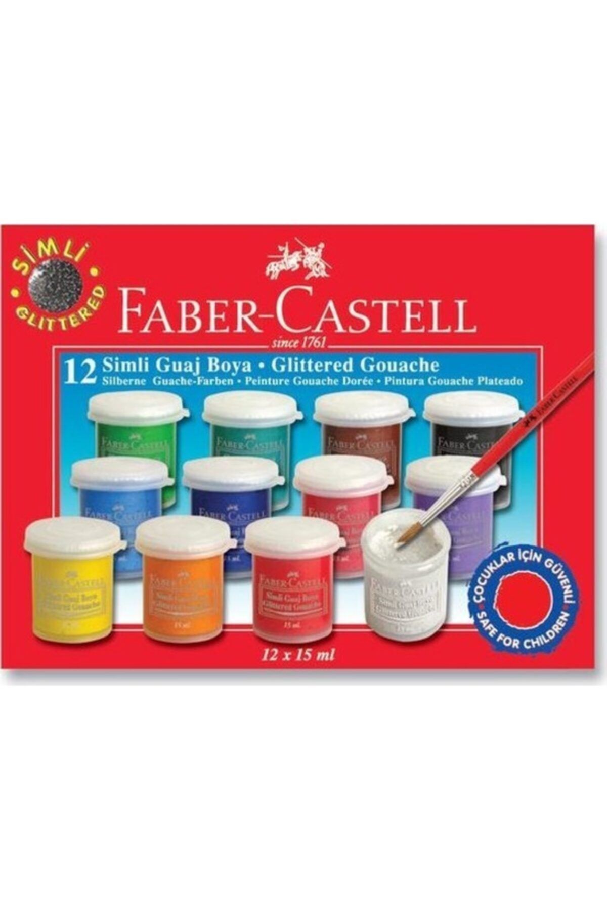 Faber Castell 12 Renk Simli Guaj Boya