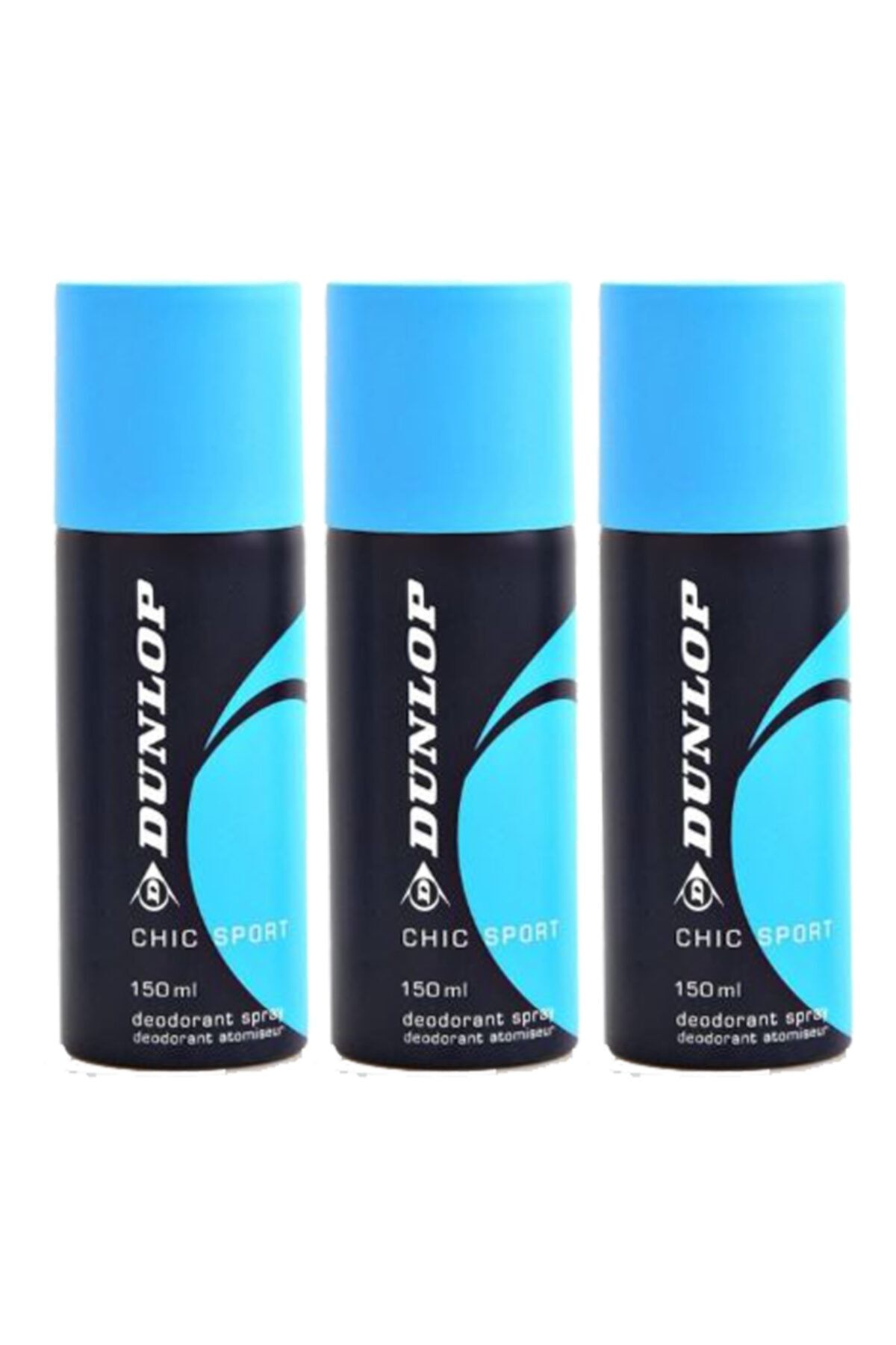 Dunlop Chic Sport Mavi Deodorant 3'lü Set