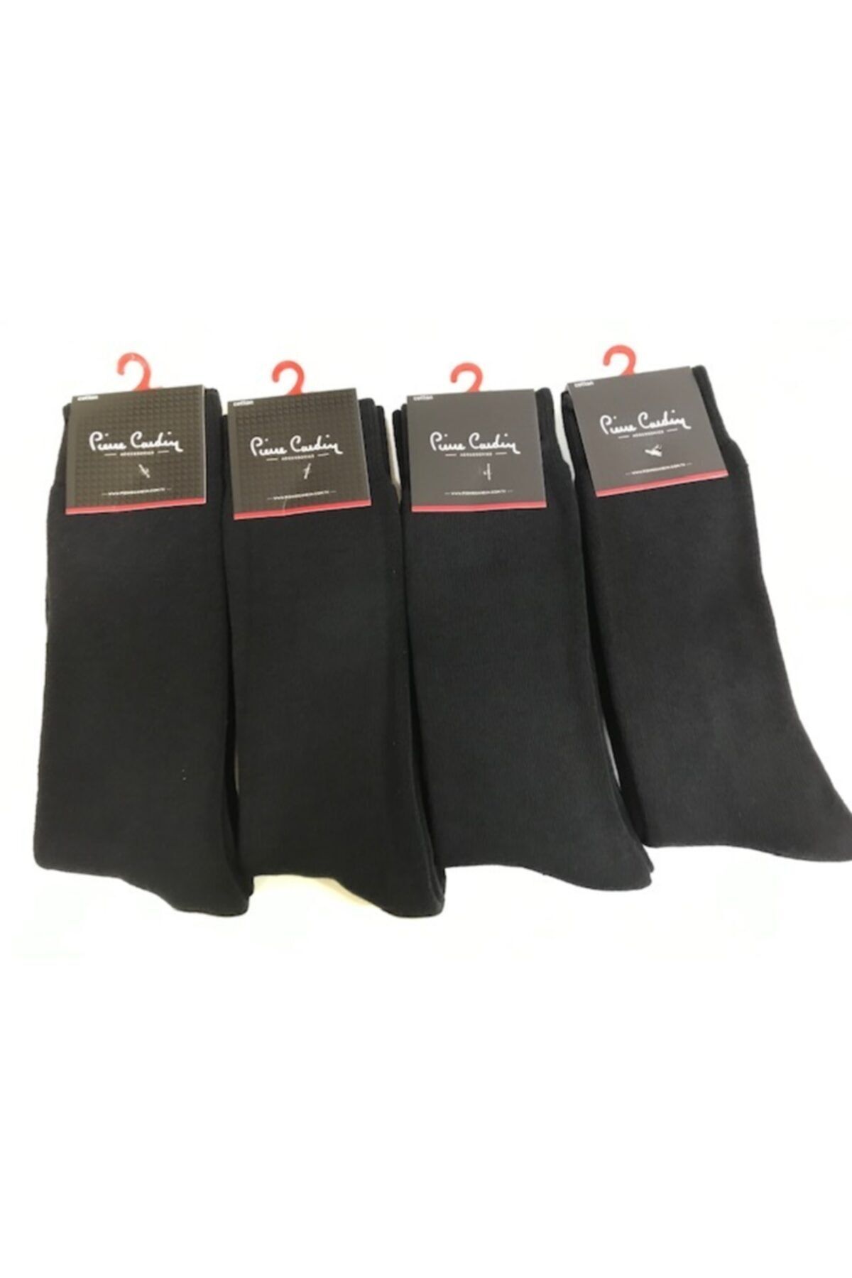 Pierre Cardin Erkek 4'lü Siyah Pamuklu Havlu Çorap