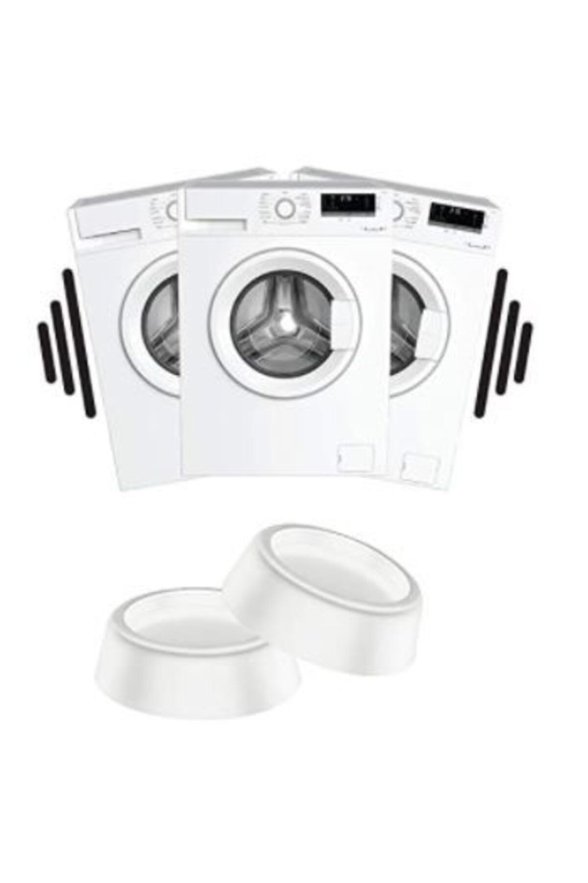 Hdg Çamaşır Makinesi Titreşim Ayağı 4 Adet Beyaz Çamaşır Makinesi Titreşim Önleyici Ayak