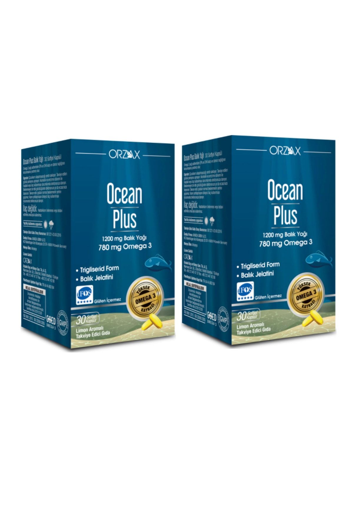 Orzax Ocean Plus Omega 3 1200 Mg 30 Kapsül X2 Adet