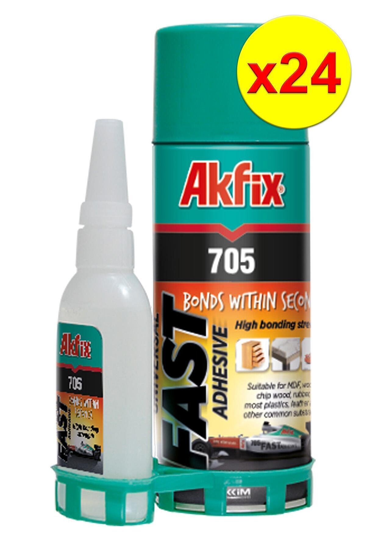 Akfix 705 Mdf Kit Hızlı Yapıştırıcı 400ml + 100gr 24 Adet