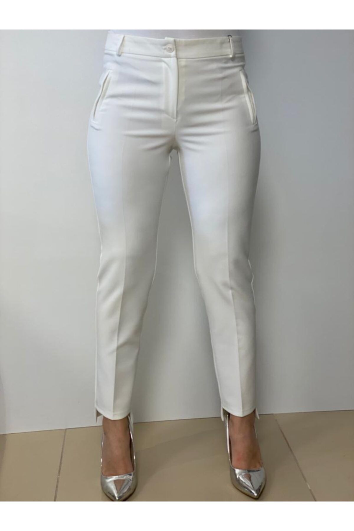 Sedef Kadın Beyaz Pantolon