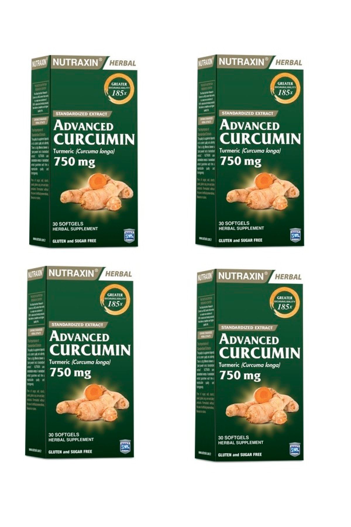 Nutraxin Advenced Curcumın Zerdeçal Ekstresi Içeren Takviye Gıda 30 Kapsül 4 Adet