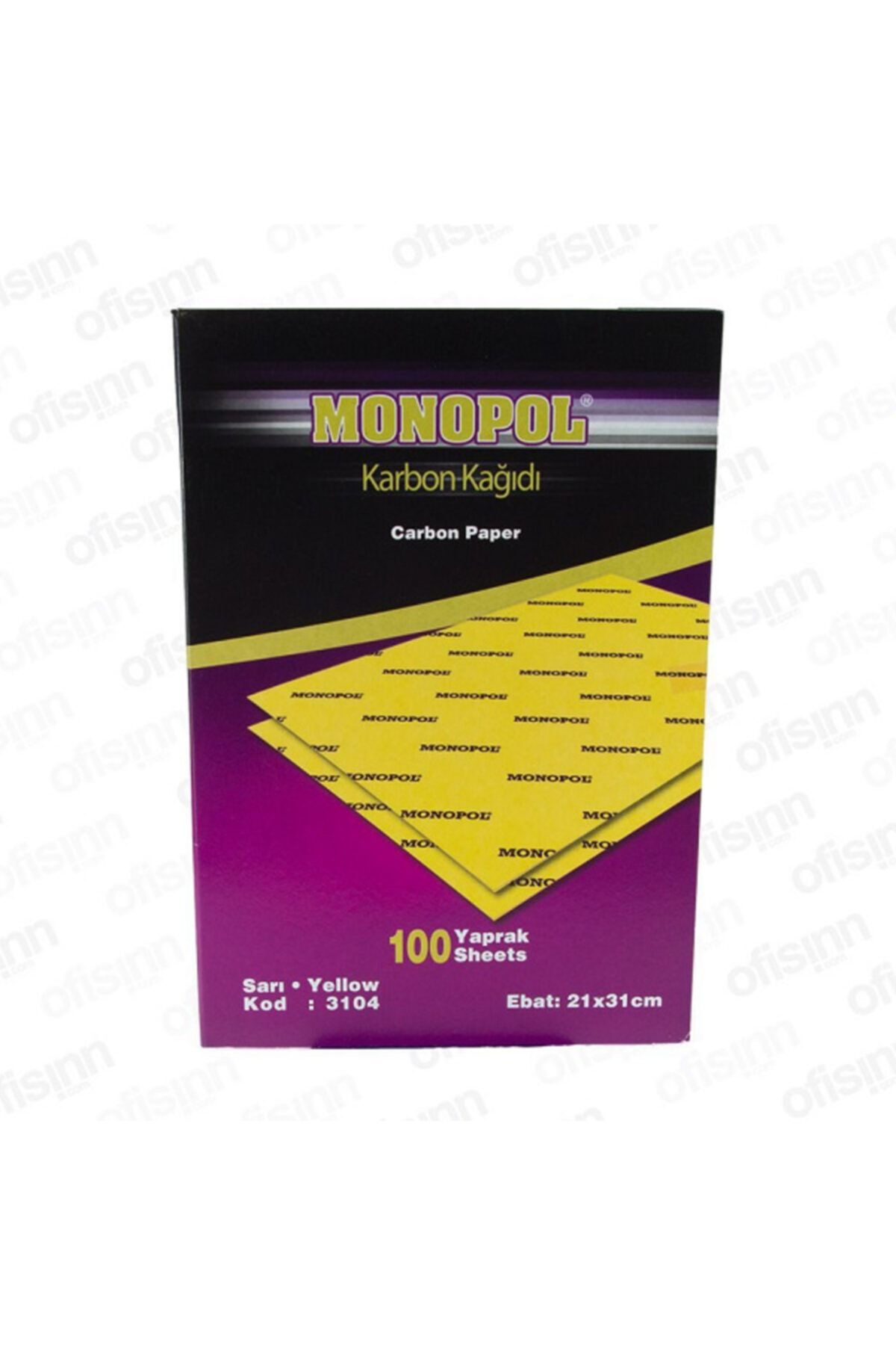 Monopol Karbon Kağıdı 100'lü Sarı
