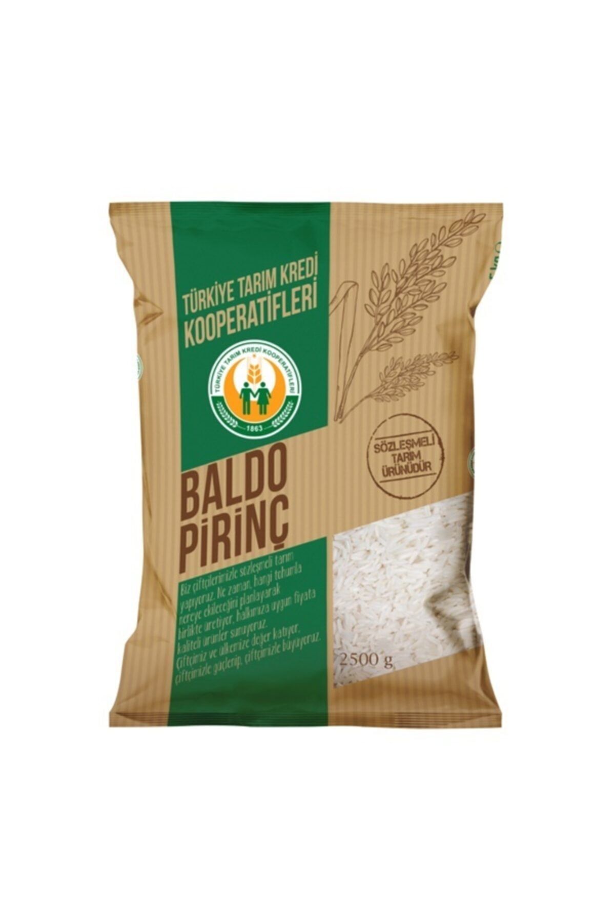 Genel Markalar Tarım Kredi Baldo Pirinç 2,5 Kg