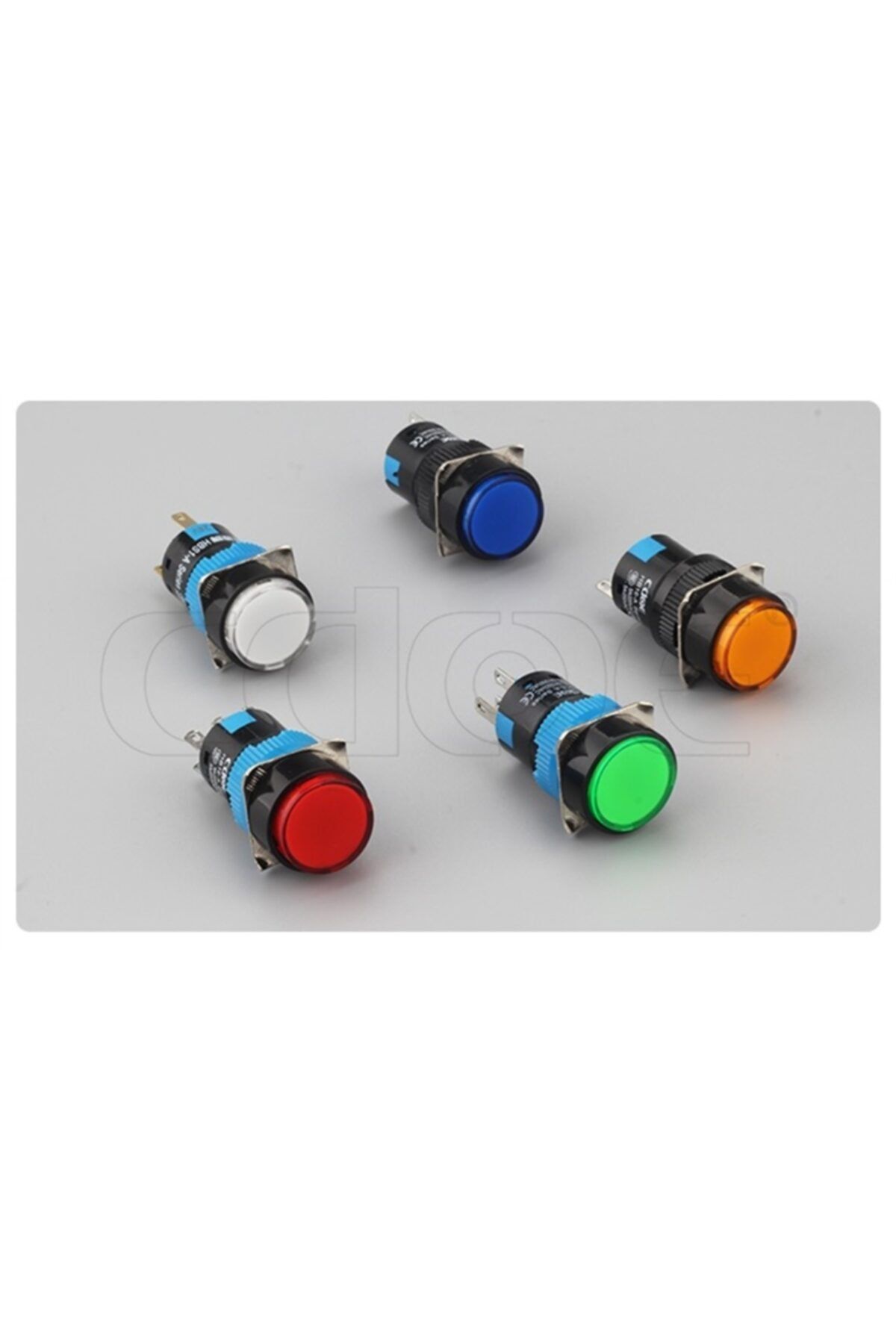 Arduino 16mm Yuvarlak Yaylı Ledli Buton 10v-30v Kırmızı