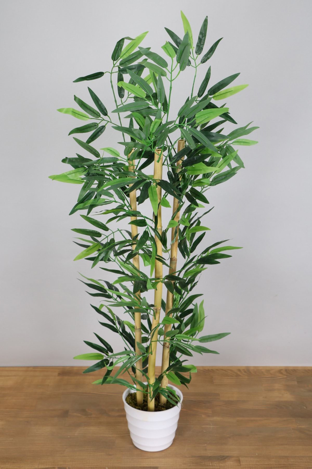 Yapay Çiçek Deposu Yapay Bambu Ağacı 110 Cm 3 Gövdeli