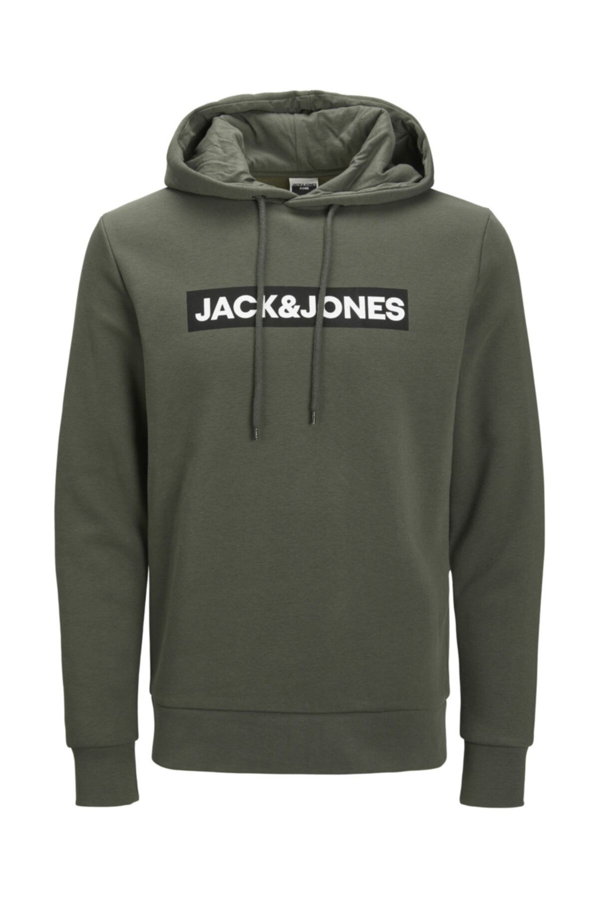 Jack & Jones Kapüşonlu Göğüs Logo Baskılı Sweatshirt 12214643 Jcomınder