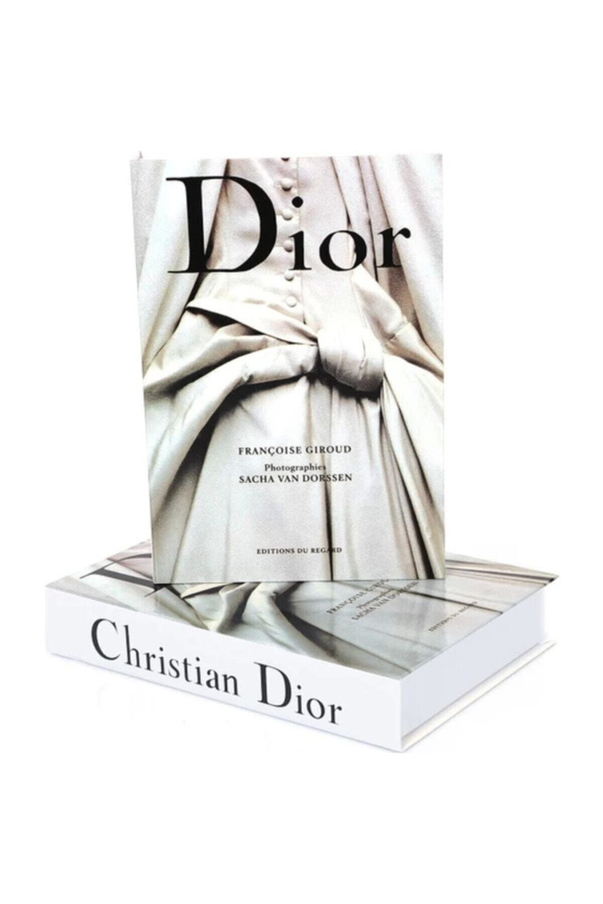 DE HOME Dior Gelinlik Dekoratif Kitap Kutu-beyaz