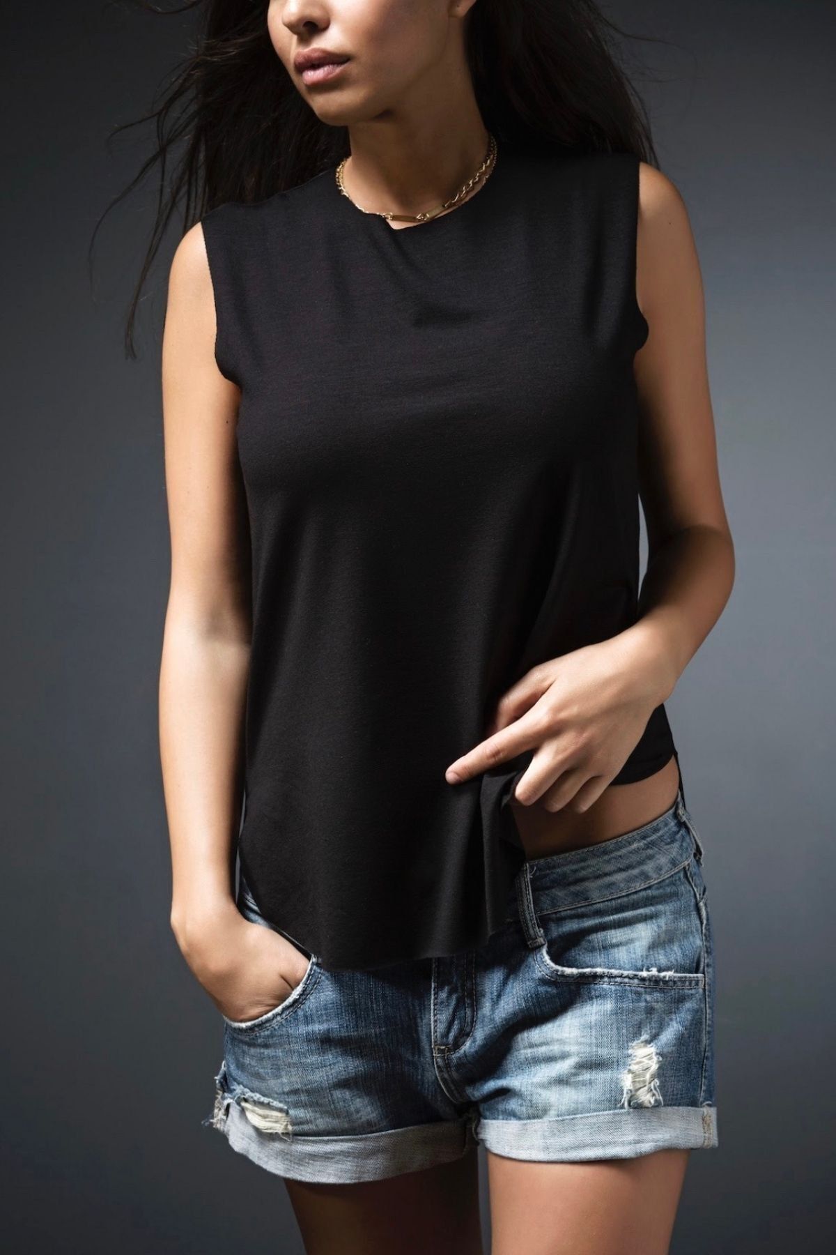 Basic Co Kadın Siyah T-Shirt HRP002
