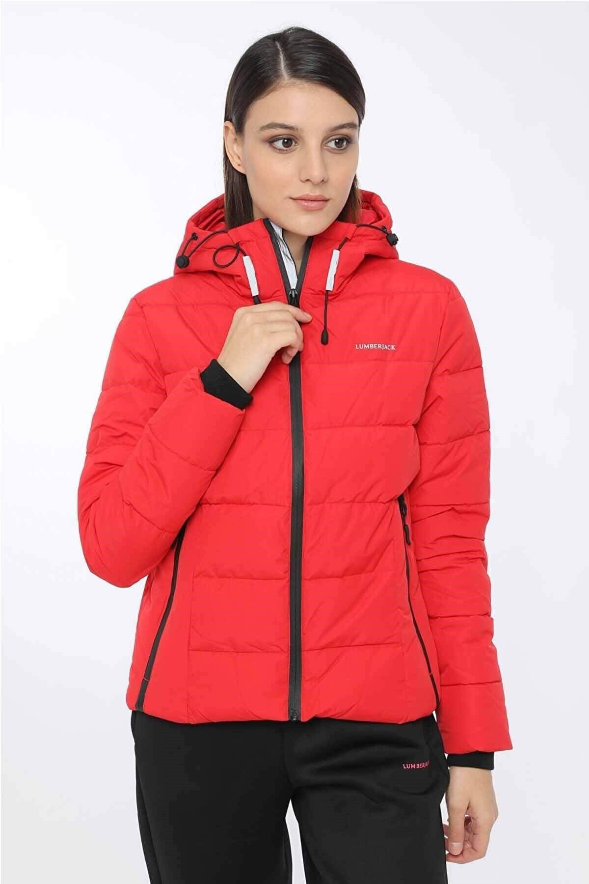 Lumberjack Apreskı Coat Kadın Mont Rs-100596600kırmızı