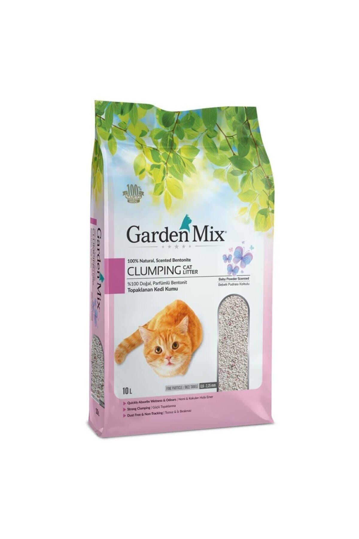 Gardenmix Garden Mix Ince Taneli Bebek Pudralı Topaklaşan Kedi Kumu 10 Lt