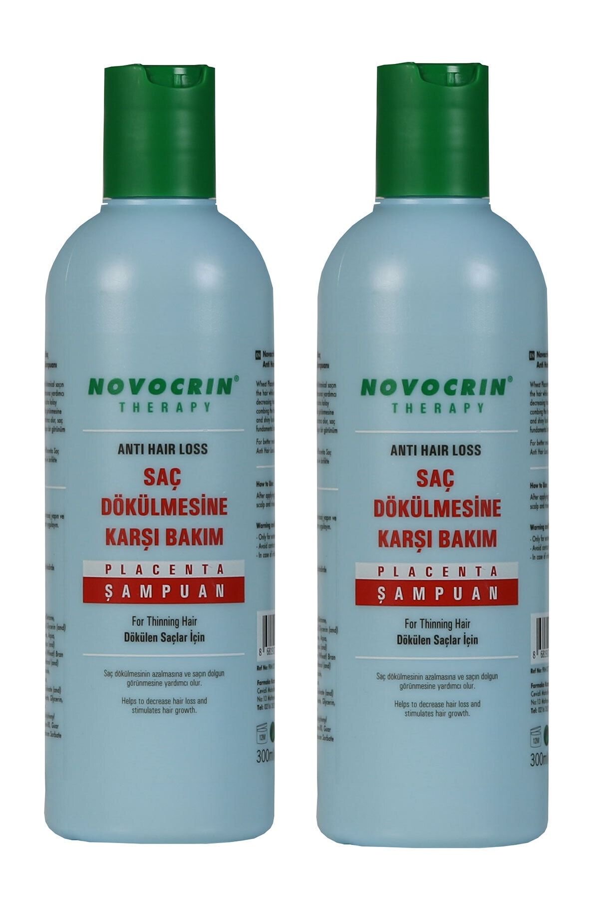 Novocrin Placenta Dökülme Karşıtı Şampuan 300 Ml 2 Adet