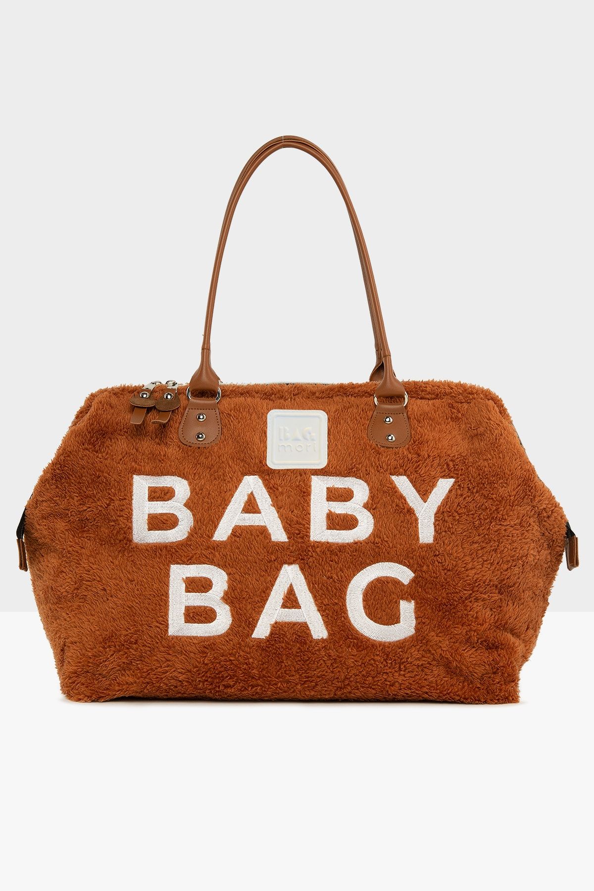 Bagmori Taba Baby Bag Nakışlı Peluş Anne Bebek Çantası M000006319