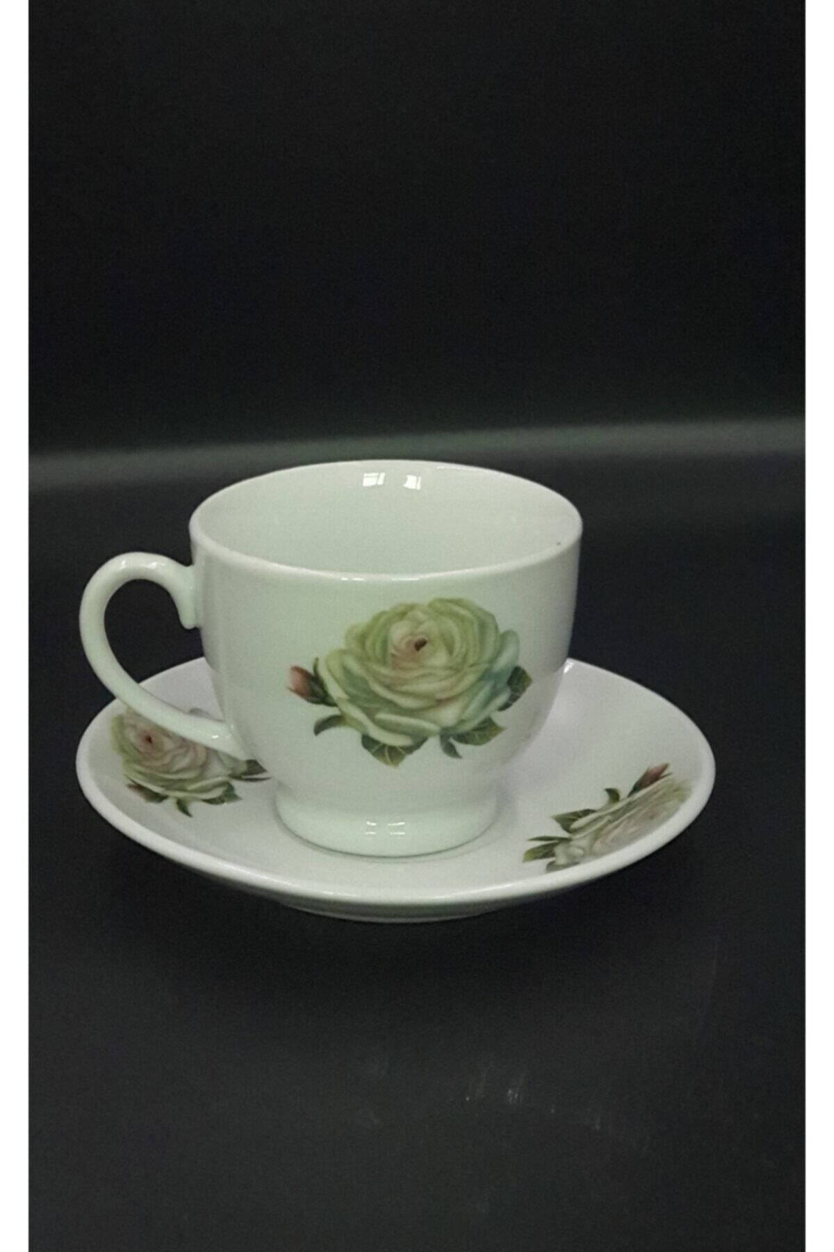 Remetta Çiçek Desenli Çay Nescafe Fincan Setı 6 Kişilik