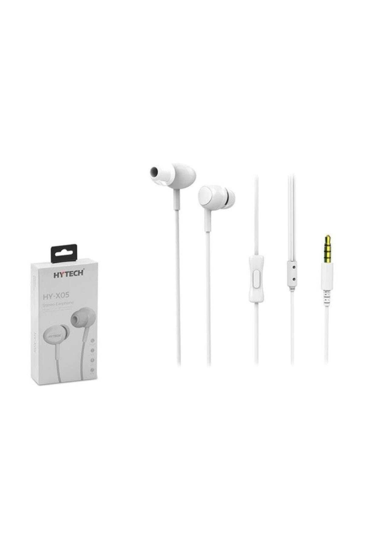Hytech HY-X05 Mobil Telefon Uyumlu Beyaz Kulak İçi Mikrofonlu Kulaklık