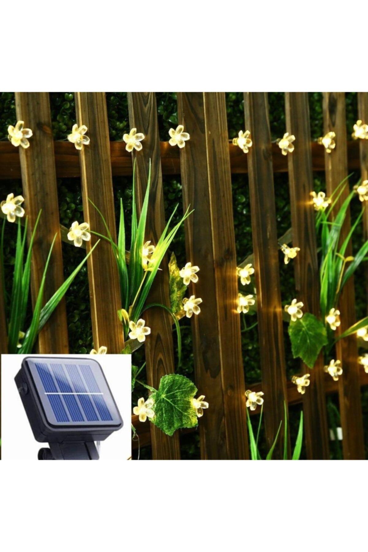 Trendpoint 50 Ledli Solar Çiçekli Bahçe Aydınlatma Dekorasyon Güneş Enerjili Balkon Parti Süsleme