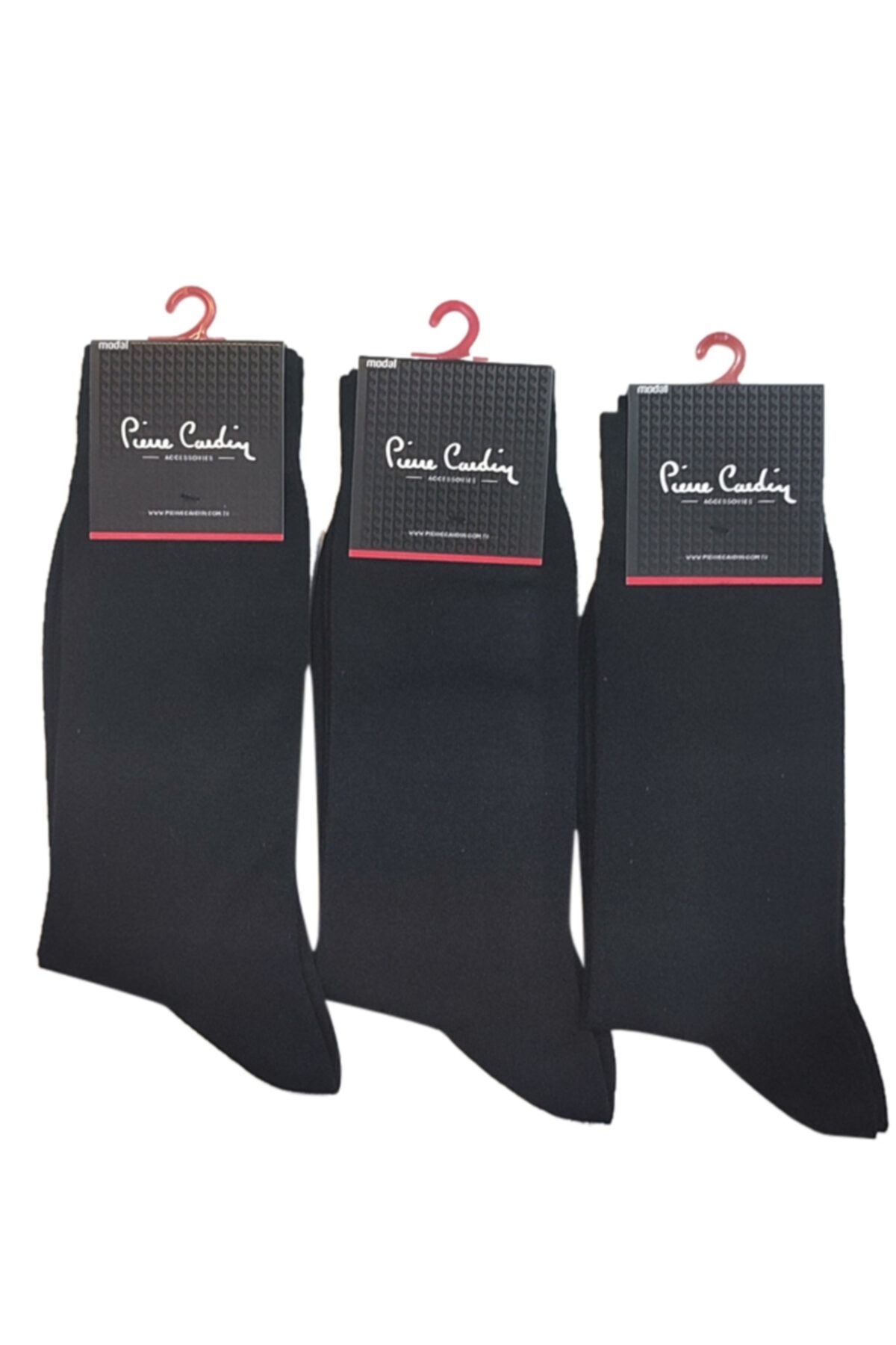 Pierre Cardin Flat Modal Erkek Çorap 3'lü Paket Siyah