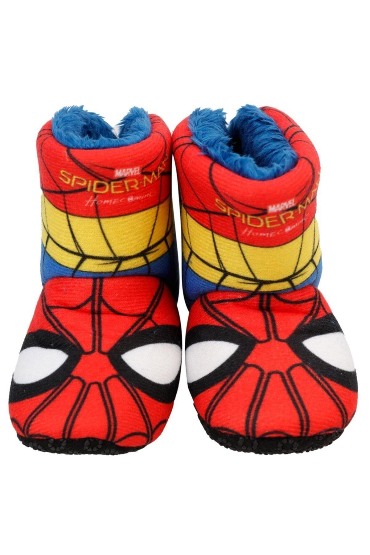 Gigi Spiderman Çoçuk Panduf Okul Kreş Ayakkabısı Kaydırmazlı Içi Tüylü