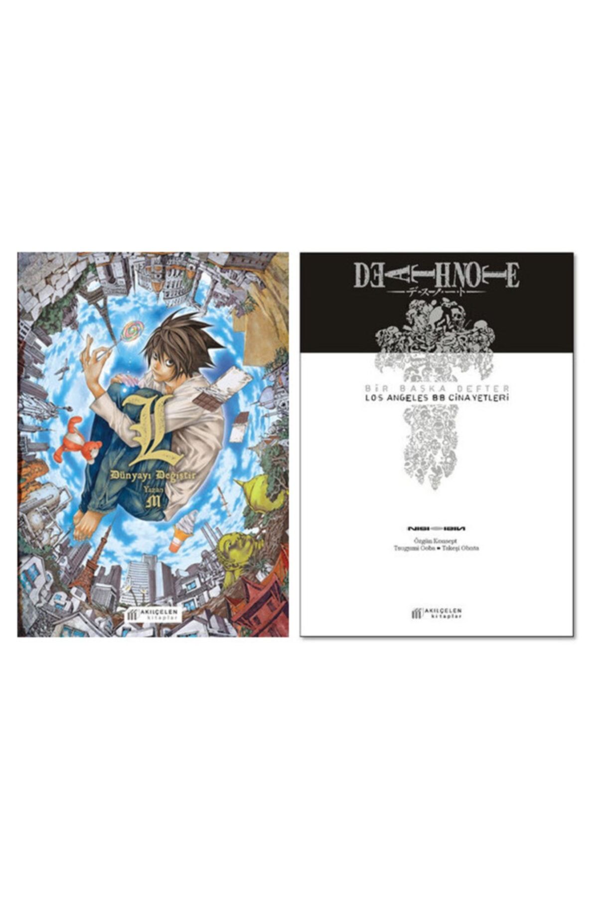 Akıl Çelen Kitaplar Death Note 2 Kitap Roman Seti / L Dünyayı Değiştir - Bir Başka Defter Los Angeles Bb Cinayetleri