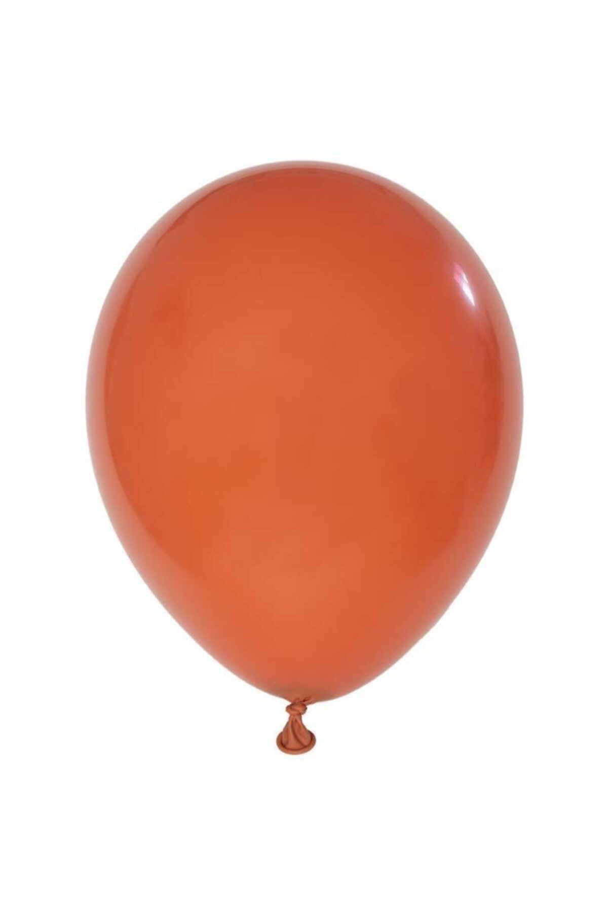 eğlencemarketi 5 Inç Küçük Boy Retro Balon 20 Adet Yanık Turuncu