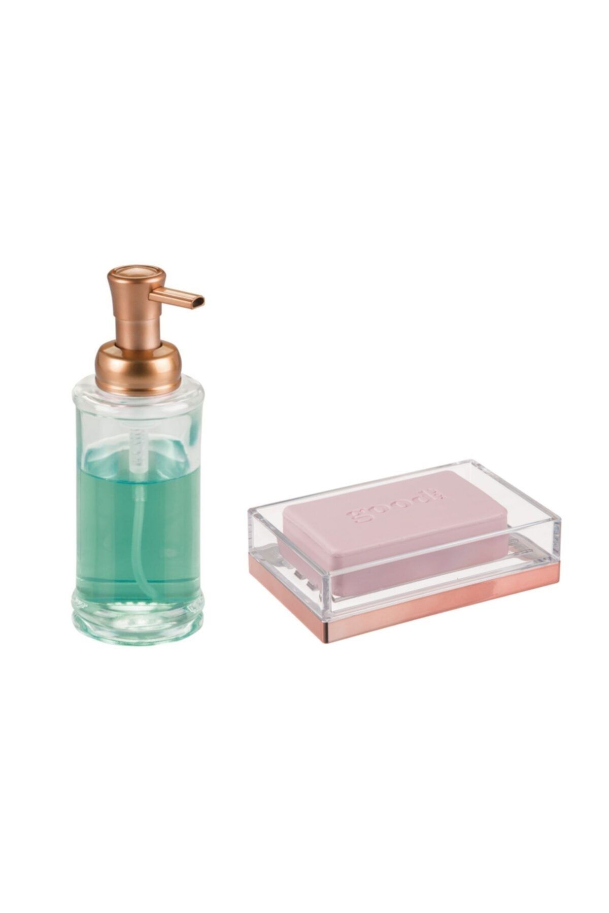 Sia Sıvı Sabunluk Ve Sabunluk 2 Li Banyo Seti Altın Model