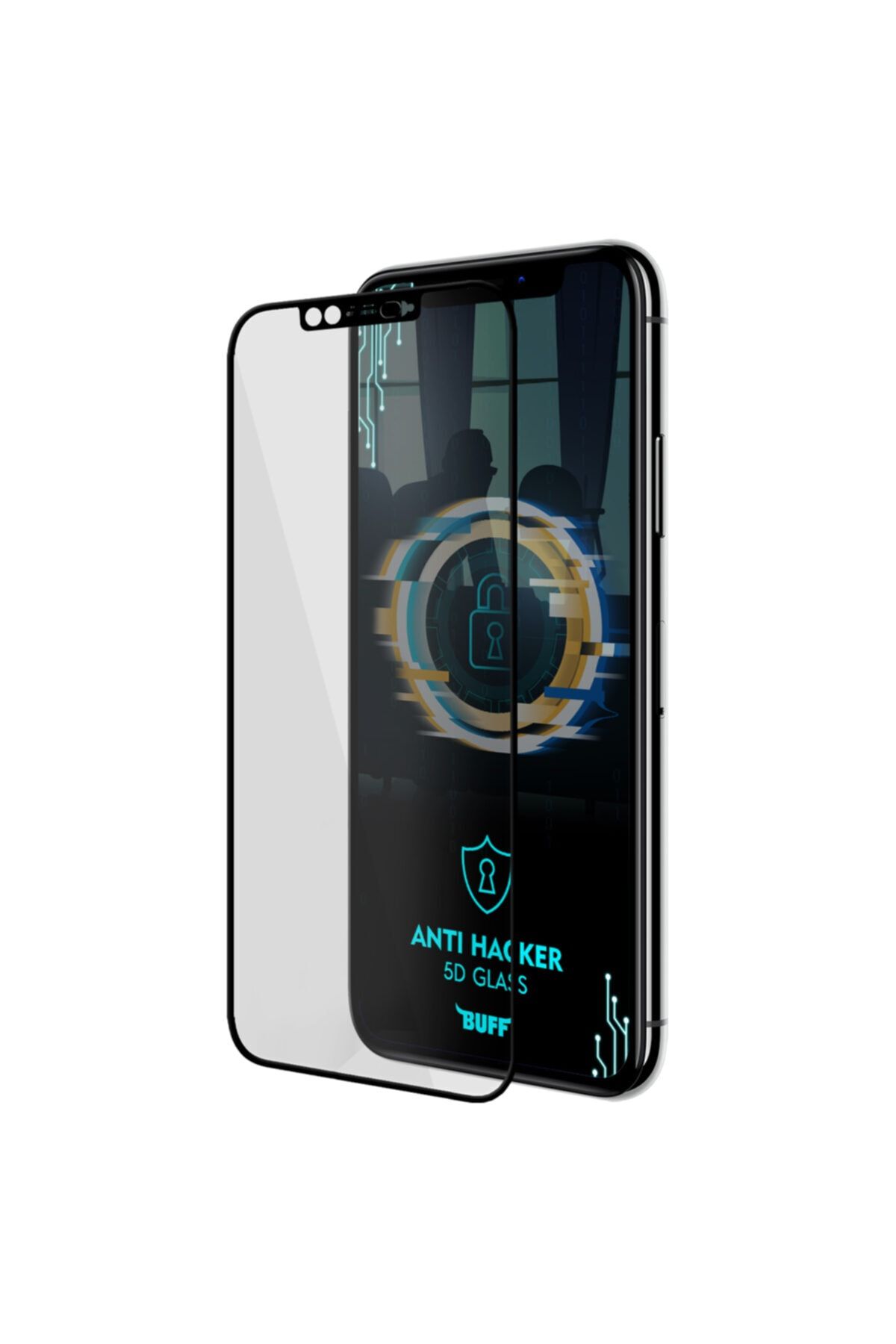Buff Labs Buff Iphone 11/xr Uyumlu 5d Glass Anti Hacker Ekran Koruyucu