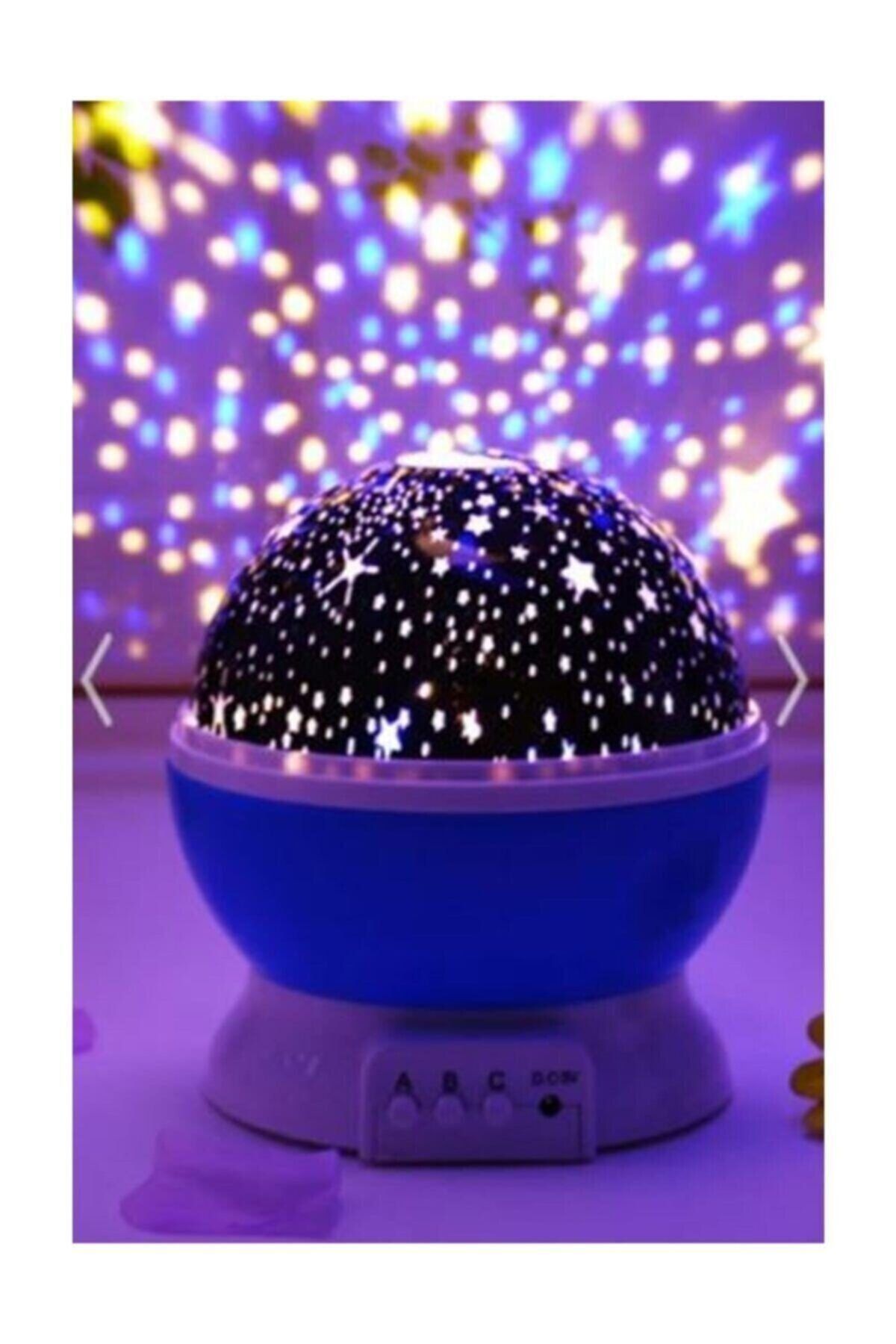 SGE TEKNOLOJİ Sge Projektörlü Yansıtmalı Çocuk Bebek Odası Gece Lambası Mavi