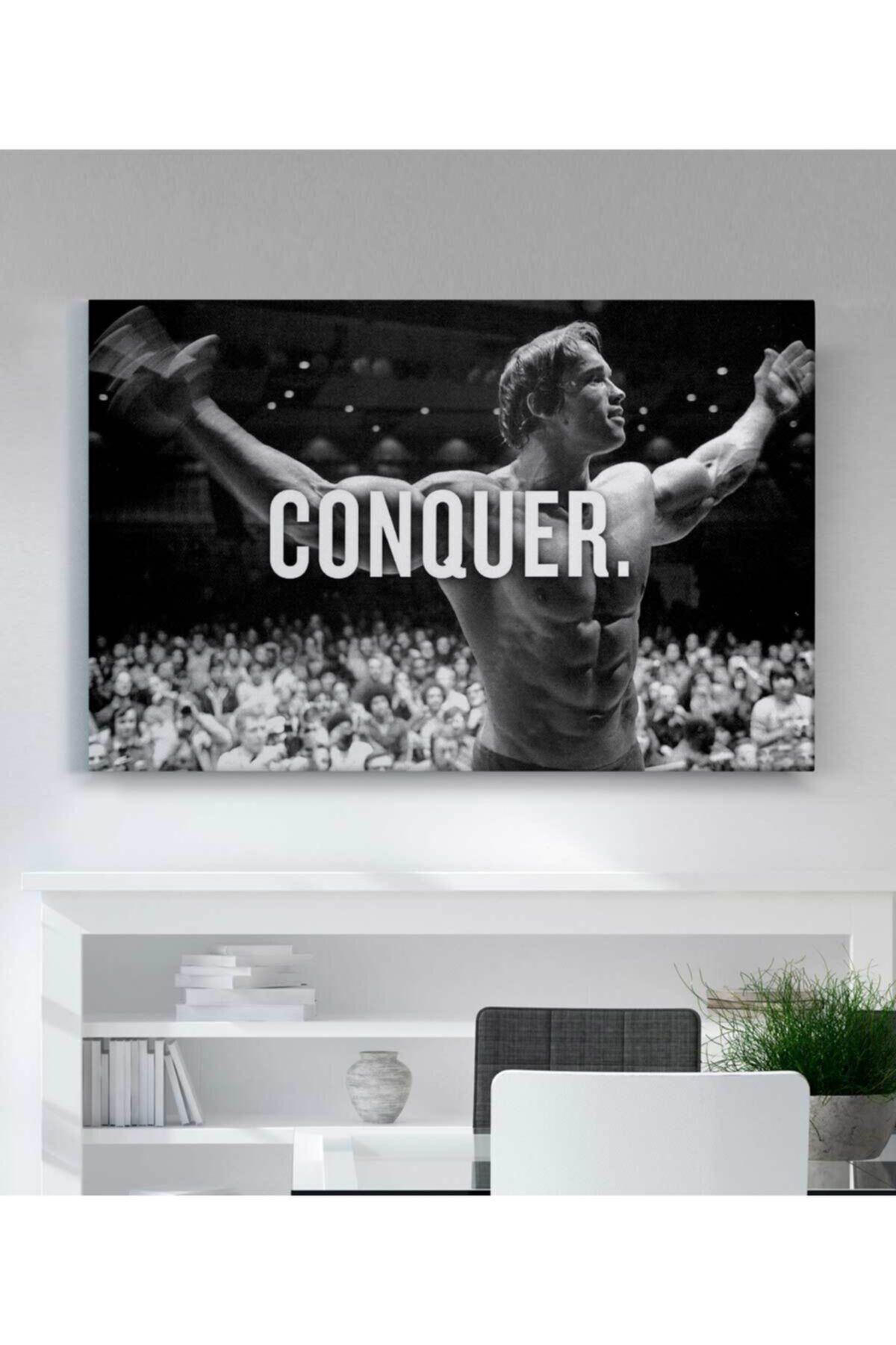 VeraStore Arnold Schwarzenegger Vücut Geliştirme Motivasyon Kanvas Tablo