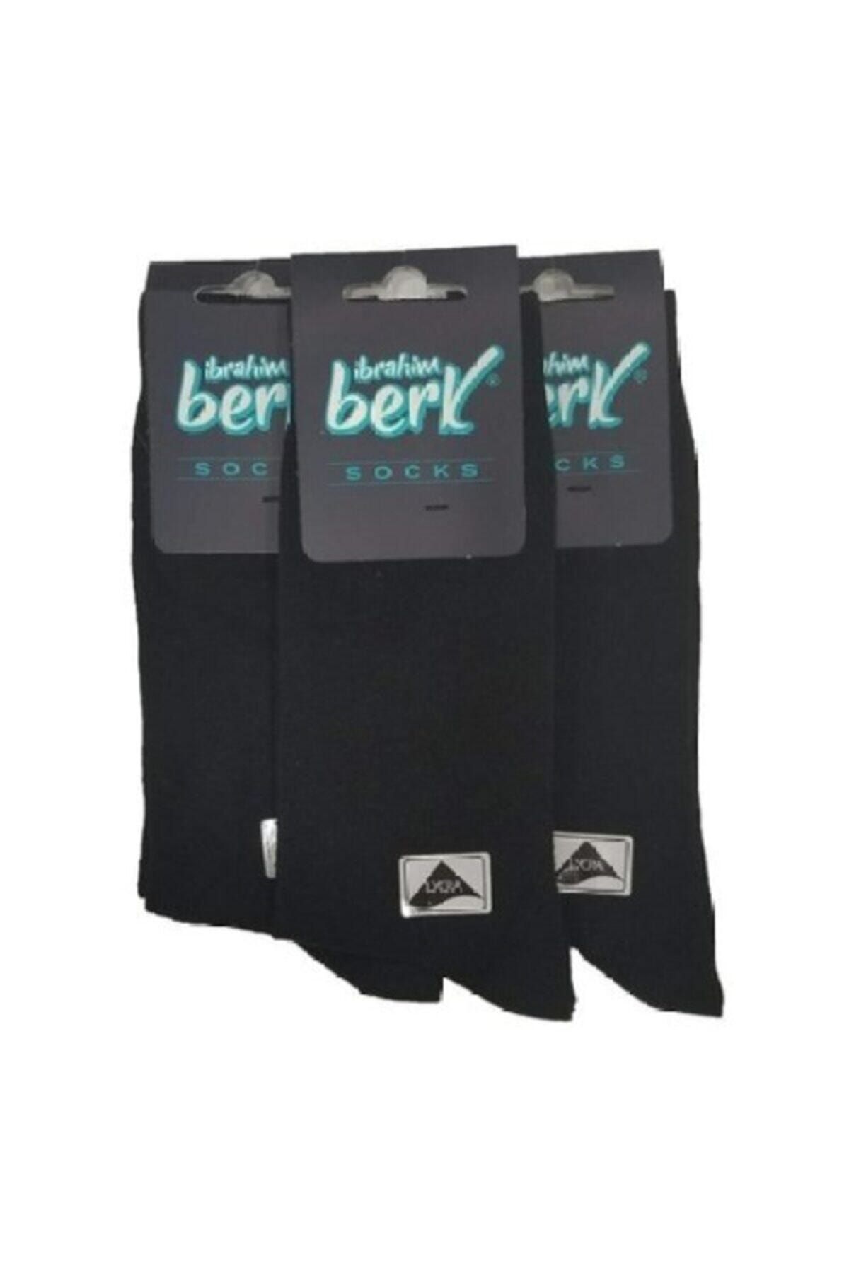 Berk Erkek Siyah Kışlık Kalın Havlu Çorap 6 Çift