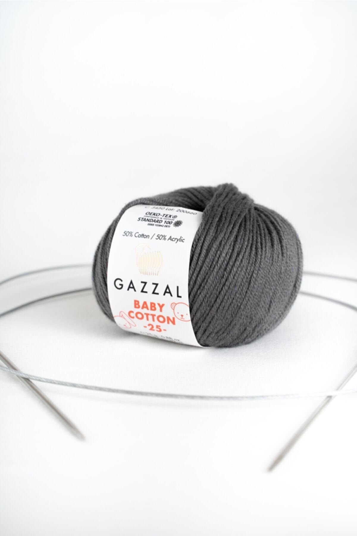 Gazzal Baby Cotton 25 gr Amigurimi, Punch El Örgü Ipligi Taka Yarn (3450)
