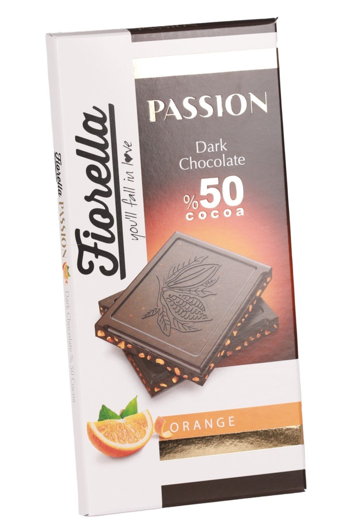 FIORELLA Passion Portakallı Bitter Tablet Çikolata 100 Gr. 1 Adet