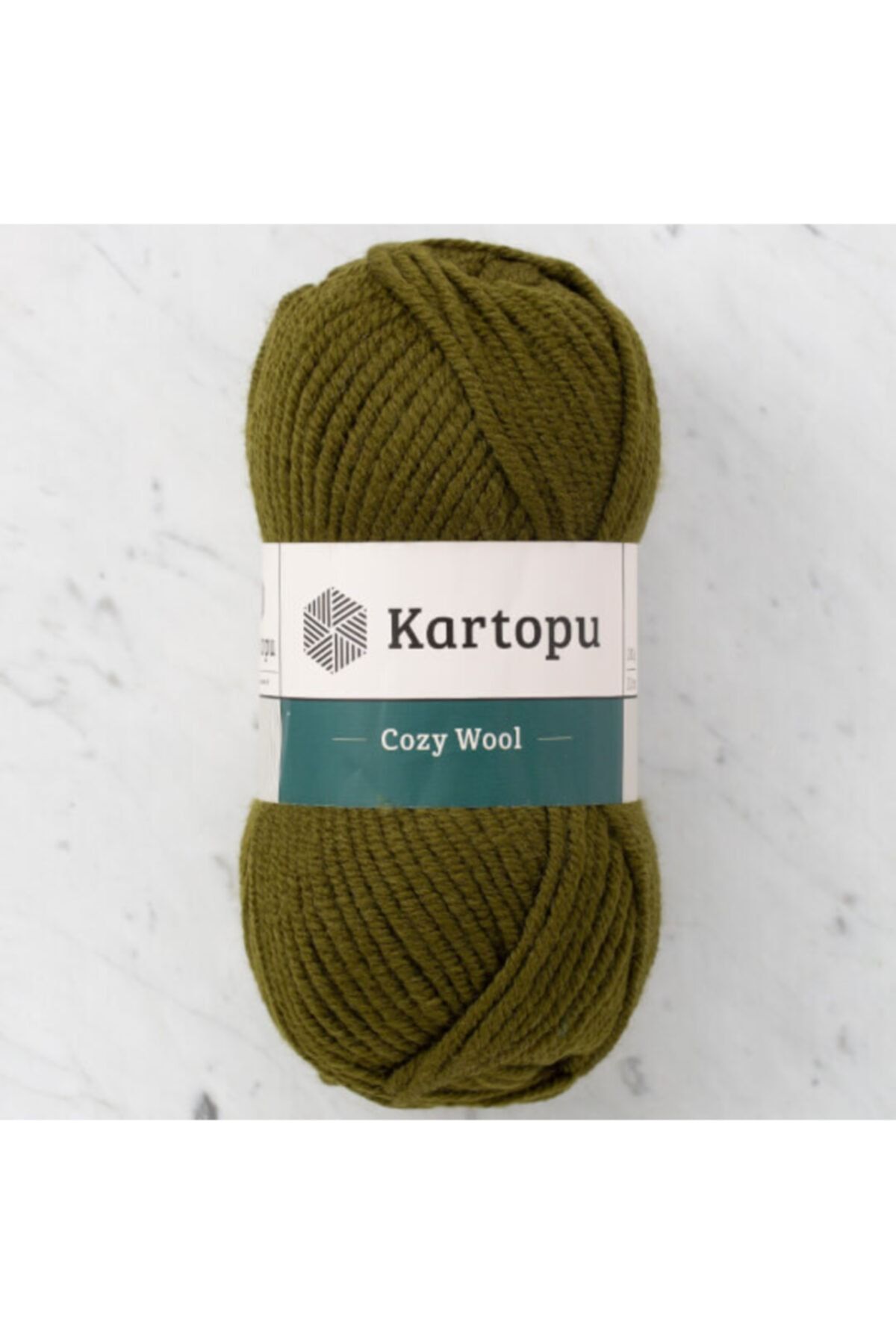 Kartopu Cozy Wool K410 Haki Yeşil %25 Yün Karışımlı Kalın Ip